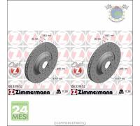 Kit 2x dischi freno Zimmermann BLACK Z Anteriore per AUDI A6 #b6