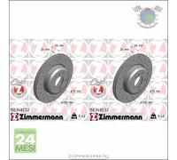Kit 2x dischi freno Zimmermann COAT Z Anteriore per BMW 5 F11 530 528 525 523 52