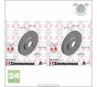 Kit 2x dischi freno Zimmermann SPORTIVO COAT Z Anteriore per DAIMLER JAGUAR XK X