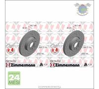 Kit 2x dischi freno Zimmermann SPORTIVO COAT Z Anteriore per FORD GALAXY SEA #ho