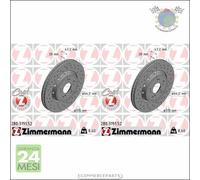 Kit 2x dischi freno Zimmermann SPORTIVO COAT Z Anteriore per HONDA CR-V IV