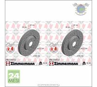 Kit 2x dischi freno Zimmermann SPORTIVO COAT Z Anteriore per JAGUAR XE