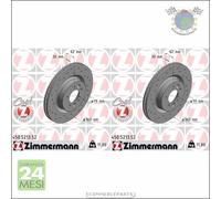 Kit 2x dischi freno Zimmermann SPORTIVO COAT Z Anteriore per LAND ROVER RANG #lf