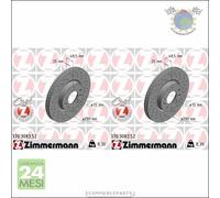 Kit 2x dischi freno Zimmermann SPORTIVO COAT Z Anteriore per MAZDA 6 #iy