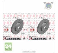 Kit 2x dischi freno Zimmermann SPORTIVO COAT Z Anteriore per MERCEDES CLASSE E 5