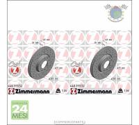 Kit 2x dischi freno Zimmermann SPORTIVO COAT Z Anteriore per PEUGEOT 607 508 407