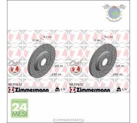 Kit 2x dischi freno Zimmermann SPORTIVO COAT Z Posteriore per AUDI A4 ##q