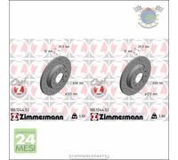 Kit 2x dischi freno Zimmermann SPORTIVO COAT Z Posteriore per AUDI A4 SEAT EXEO