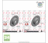 Kit 2x dischi freno Zimmermann SPORTIVO COAT Z Posteriore per BMW 1 E87 118 116
