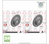Kit 2x dischi freno Zimmermann SPORTIVO COAT Z Posteriore per BMW 1 E88 123 E82