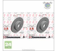 Kit 2x dischi freno Zimmermann SPORTIVO COAT Z Posteriore per BMW 5 F11 535 530