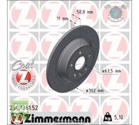 Kit 2x dischi freno Zimmermann SPORTIVO COAT Z Posteriore per FORD MONDEO GA #dm