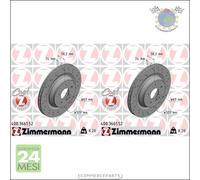 Kit 2x dischi freno Zimmermann SPORTIVO COAT Z Posteriore per MERCEDES CLASSE S