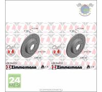 Kit 2x dischi freno Zimmermann SPORTIVO COAT Z Posteriore per OPEL INSIGNIA B