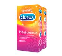 Kit 2x Durex Pleasuremax Preservativi Stimolanti con Nervature 24 Profilattici