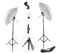 Kit 2x DynaSun W963S Stativo Portalampada Ombrello per Illuminatore Flash Studio