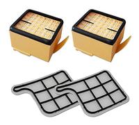 Kit 2X Filtro HEPA + 2X Filtro Motore per Aspirapolvere Adatti per Vorwerk Kobold Folletto VK135, VK136 - VK 135, 136