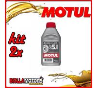 KIT 2X OLIO MOTUL DOT 5.1 100% SINTETICO NON A BASE DI SILICONE (FRENI E FRIZION