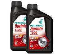 Kit 2X Sprinta T100 Olio Motore Minerale per Moto e Scooter 2 Tempi - 2 Confezioni da 1 Litro