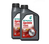 Kit 2X Sprinta T500 Olio Motore Semi Sintetico per Moto e Scooter 2 Tempi - 2 Confezioni da 1 Litro