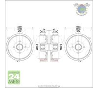 Kit 2x Tamburi freno Japko Posteriore per RENAULT TWINGO THALIA LOGAN CLIO bmi