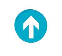 Kit 3 adesivi freccia per segnaletica da pavimento dim. 40 cm | Segnaletica certificata antiscivolo per attività commerciali e negozi | Disponibili in 2 colori (Azzurro)