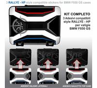 Kit 3 adesivi valigie in plastica nera BMW F850 GS borse vario style rallye - hp
