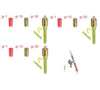 kit 3 avvisatori abboccata ascensore pesca mormora surf casting tendi filo fondo