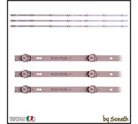 KIT 3 BARRE LED PER TV NORDMENDE ND43S3200M SMART