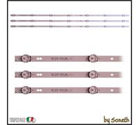 KIT 3 BARRE LED PER TV NORDMENDE ND43S3200M SMART