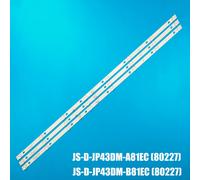 KIT 3 BARRE LED TV AKAI JS-D-JP43DM-A81EC/B81EC/B82EC E43DM1000 825mm 6V