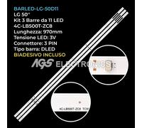 KIT 3 BARRE STRIP 11 LED TV LG 50D11-ZC62AG-03 4C-LB500T-ZC8 303TC500036