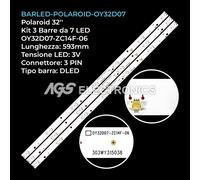 KIT 3 BARRE STRIP 6 LED TV POLAROID OY32D07-ZC14F-06-2015-04-11, LC320TU2A