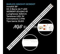 KIT 3 BARRE STRIP 7 LED TV INNOHIT SE39D07-ZC42AG-01 L7-C90-CDM-S07-V0.2-TA8