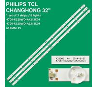 KIT 3 BARRE STRIP LED TV PHILIPS 4708-K320WD 32PFL3045 TCL LE32D59