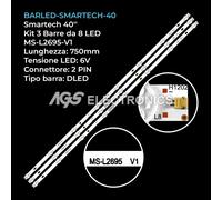 KIT 3 BARRE STRIP LED TV SMARTECH JL.D39681330-003BS-M , MS-L2695-V1 , LE4019NTS