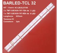 KIT 3 BARRE STRIP LED TV TCL 4C-LB32L7-YH1 LE32HDF3010