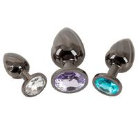 Anos Metal Butt Plug Set Black