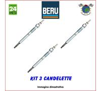 Kit 3 Candelette Beru Per Seat Arosa Vw Polo 6N2 Lupo