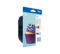 Kit 3 Cartucce Originali Brother LC123RBWBPDR LC-123 C M Y 600 Pagine