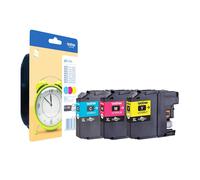 Kit 3 Cartucce Originali Brother LC125XLRBWBPDR LC-125XL C M Y 1200 Pagine