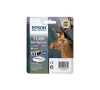KIT 3 CARTUCCE ORIGINALI EPSON T1306 C13T13064012 C M Y 10ml C M Y