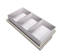 Kit 3 Cestelli e Vassoio per Amadio Regolabile 900 mm Emuca Grigio Pietra
