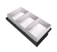 Kit 3 Cestelli e Vassoio per Amadio Regolabile 900 mm Emuca Nero