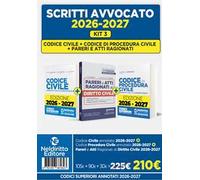 Kit 3 Codice civile + Codice di procedura civile annotati+ Pareri di civile 2026