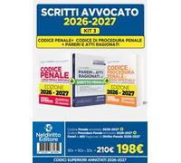 Kit 3 Codice Penale +Codice di procedura penale annotati +Pareri di penale 2026. Nuova ediz.