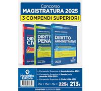 Kit 3 compendi superiori 2024/2025 con Civile, Penale e Amministrativo