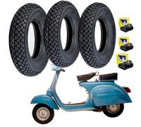KIT 3 COPERTONI + 3 CAMERE MICHELIN S83 3.50/10 59J PIAGGIO APE 50 TM DOT2025