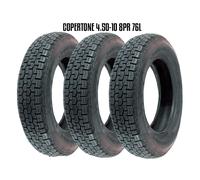 KIT 3 COPERTONI+CAMERA D'ARIA 4.50-10 8PR 76L D810 RINFORZATO PIAGGIO APE MP 600