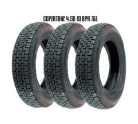 KIT 3 COPERTONI+CAMERA D'ARIA 4-50-10 8PR 76L D810 RINFORZATO PIAGGIO APE MP 601